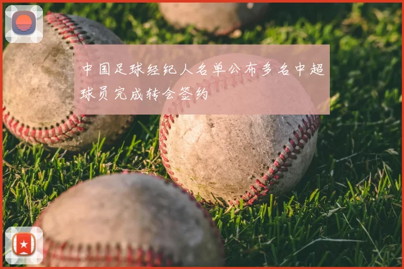 中国足球经纪人名单公布多名中超球员完成转会签约